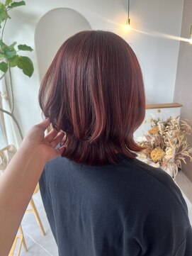 ゴカン(Gokan) ピンクブラウン×ウルフボブ／shiho