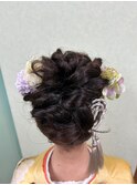 成人式・大人女子・夜会巻き・アップ・着付け・クラシック