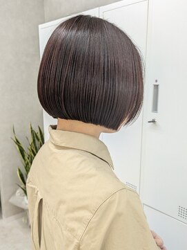 ロウ 札幌(ROW) 丸みショートボブ×髪質改善トリートメント/札幌大通個室美容室