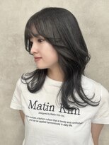 ルノン(LUNON)&nbsp;暗めカラーグランマッシュデザインカラーフェイスフレーミング