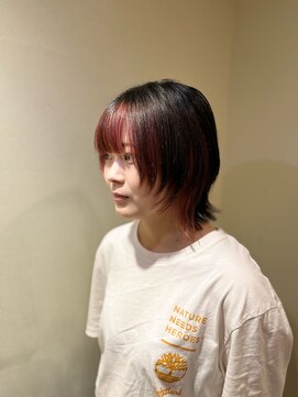 スピンヘアー 桂店(Spin hair) ボブウルフデザインカラー