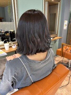 ルポヘアー(Repos Hair) ダークグレーボブ