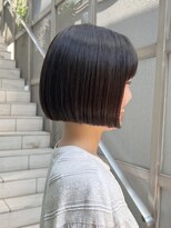 ニコ トウキョウ(nico TOKYO)&nbsp;20代30代ミニボブ切りっぱなしボブぱっつん前髪シースルー顔周り