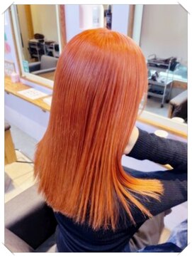 シエル ヘアーズ ボウ グループ(Ciel hairs beau gloup) スパイシーコッパーレッド×切りっぱなしロング