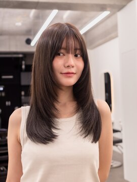 メラク(Merak) 【大人カジュアル】レイヤー×ブリーチなしブラウンベージュ