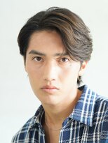 フィフス 大分(fifth)&nbsp;大分フェザーパーマメンズカットセンターパートツーブロック緩め