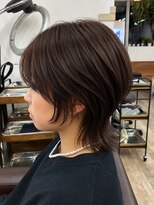 エルズ 大宮店(ailes) ダークパープル/ナチュラルショート/ミルクブラウン/夏/大宮