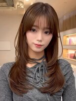 アビー 福岡天神(ABBEY) ロングヘアレイヤーカット前髪カット髪質改善トリートメント