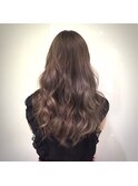 ラベンダーグレージュのハイライトmixカラー