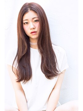 アッシュ 祐天寺店(Ash) 真ん中分けナチュラルストレート