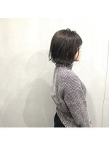 エヌ(N) N/92co. 切りっぱなしボブ×ハイライトカラー×アッシュベージュ