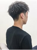 [m]ツーブロックコンマヘアダークグレージュダークアッシュ