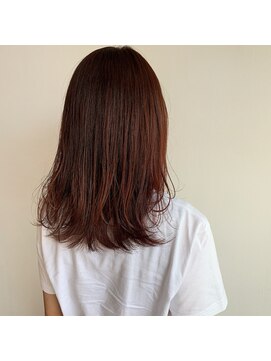 ツイギー 宮西店(TWiGGY) レッドブラウンにナチュラルレイヤー