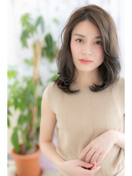 ミック 日暮里店(miq) アシンメトリーが色っぽい…大人グレージュおフェロミディa