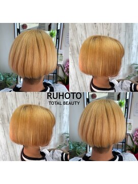 ルホート Ruhoto 刈り上げボブ×ブリーチ