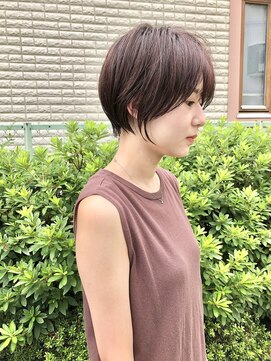 アデプト 綾瀬店(adept) 小顔ショートボブ/ピンクカラー【綾瀬/北千住/亀有】