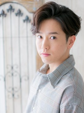 トニーアンドガイメン ホテル京阪仙台店(TONI&GUY MEN) 七三アップバングかき上げツーブロックマッシュパーマg仙台