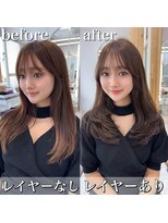 アフロートリノ(AFLOAT Leino) 大人可愛いレイヤーカット 似合わせ顔まわり 顔まわりカット#