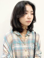 モリオフロムロンドン 松戸店(Morio from London)&nbsp;【松戸　石山】くせ毛風黒髪レイヤーミディアムボブ