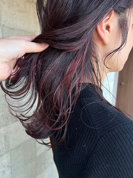ミルヘアデザイン(mil hair design) イヤリングカラーインナーカラーハイライトフェイスフレーミング