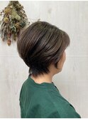 レイヤーショート似合わせ顔周りカットくびれヘアショート