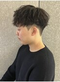メンズナチュラルパーマ波巻きスパイラルパーマ質感重視