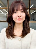 【再現性★シースルーバング】韓国ヘア20代30代ウェーブ巻き髪