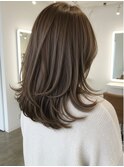 美髪/ワイドバング/レイヤーカット/くすみベージュ/新小岩駅