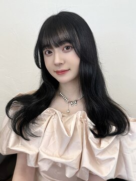 アミー 駒澤(Ammy komazawa) ブルーブラック/地毛風カラー/暗髪/寒色/お顔まわりカット