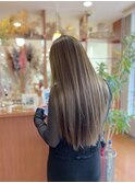 ★ブリーチなし透明感MAXオリーブベージュのロングヘア★