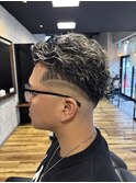 オールバックパーマ