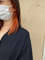 ピケ(pique)&nbsp;オレンジで華やかに！インナーカラー/透明感/レイヤー/20代30代