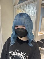 アソビセカンド 原宿(ASOBI 2nd)&nbsp;ダブルカラー/水色/ボブルフ/ネビージュ/原宿/前髪/韓国