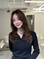 アマトウキョウスマートサロン(AMA TOKYO×Smart Salon)&nbsp;韓国ヘア　2wayバング  レイヤーカット くびれヘア  顔周り
