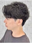 大分ニュアンスパーマセンターパートフェザーパーマ毛流れパーマ