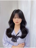着物ヘア/大人ガーリー/ダークアッシュ/似合わせカット//渋谷