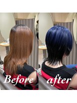 キバ(kva)&nbsp;▽□□▽ショートウルフ×デザインカラー