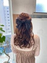 ガリカ 博多(Gallica) <入佐/ヘアセット>大きなリボンが似合うかわいいハーフアップ