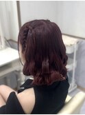 編みあげハーフツイン