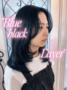 ラフェスタヘア 和歌山駅前店(Lafesta HAIR) レイヤーカット×ブルーブラック