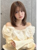 ワンホンレイヤ ー×ダークブルー[デジタルパーマ/ボブ/韓国]