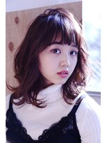 ヘア アンドメイク キヨシ(Hair and Make kiyoshi)&nbsp;kiyoshi/フェミニン ＊眉上バング　ゆるふわピンクセミディ＊