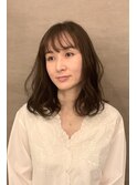 大人なシースルーバングに柔らかカールスタイル【近藤】