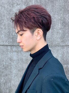 フランクスバーバー アンド ビアークラブ(FRANK'S BARBER and BEER CLUB) ツイストパーマコンマヘアテクノくせ毛風パーマツーブロックr