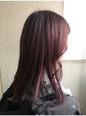 レッドピンク　ヘアカラー　【池袋】