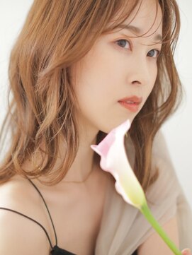 スリール バイ ミリー 江坂(Sourire by milly) 【Sourire江坂】大人かわいい外はねこなれミディブラウンカラー