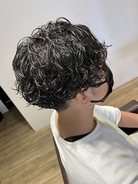 エヌプラス(N+) メンズヘアフェザーパーマサーフカール刈り上げセンターパート