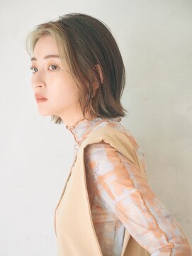 リトル 藤沢(little) 王道ぱっつんボブ×フェイスカラー