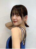 顔周りレイヤー/グレージュ/結べるボブ