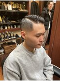 MEN'Sショートフェードスタイルハードパート
